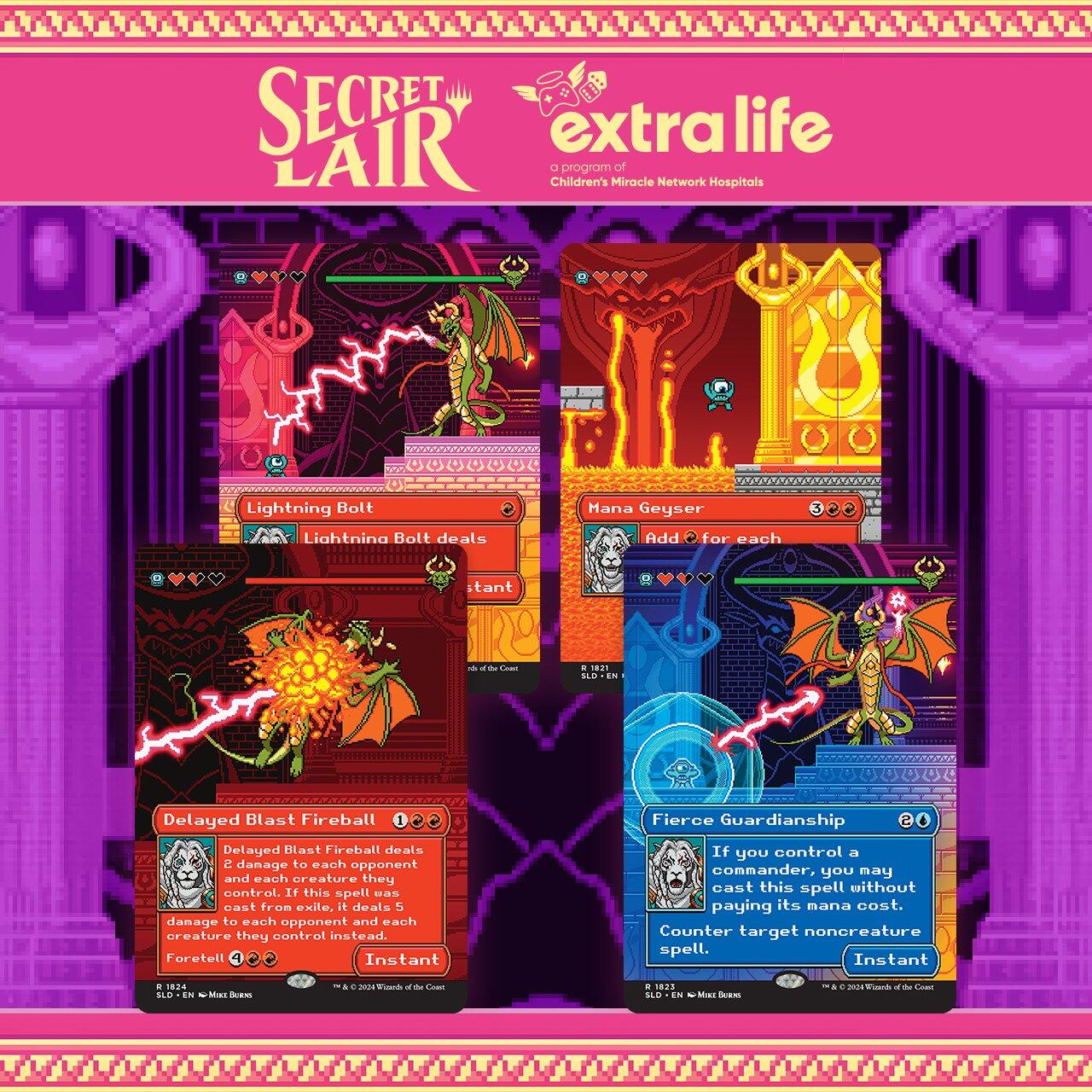 Secret Lair: Drop Series - Pixel Perfect (Extra Life 2024 - Rainbow Foil Edition) | Local Legends