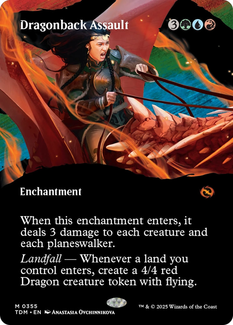Dragonback Assault (Borderless) [Tarkir: Dragonstorm] | Local Legends