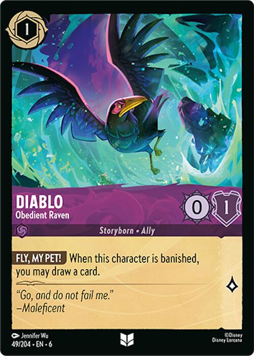 Diablo - Obedient Raven (49/204) [Azurite Sea] | Local Legends