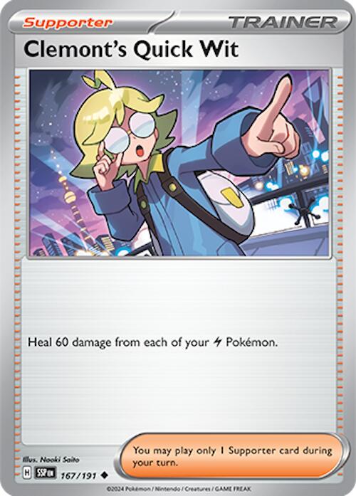 Clemont's Quick Wit (167/191) [Scarlet & Violet: Surging Sparks] | Local Legends