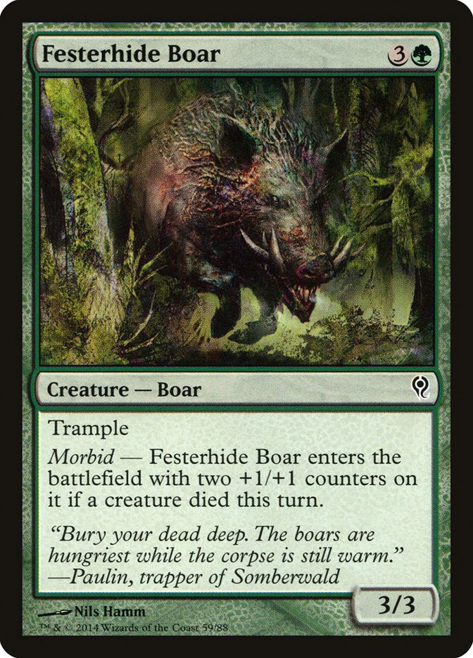 Festerhide Boar [Duel Decks: Jace vs. Vraska] | Golgari Games