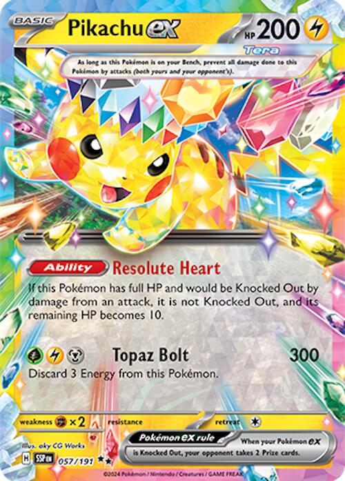 Pikachu ex (057/191) [Scarlet & Violet: Surging Sparks] | Golgari Games