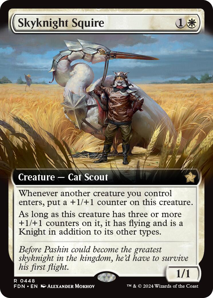 Skyknight Squire (Extended Art) [Foundations] | Local Legends