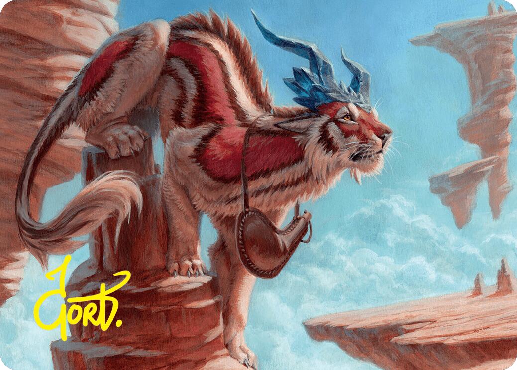 Felidar Savior Art Card (3/54) (Gold-Stamped Signature) [Foundations Art Series] | Local Legends