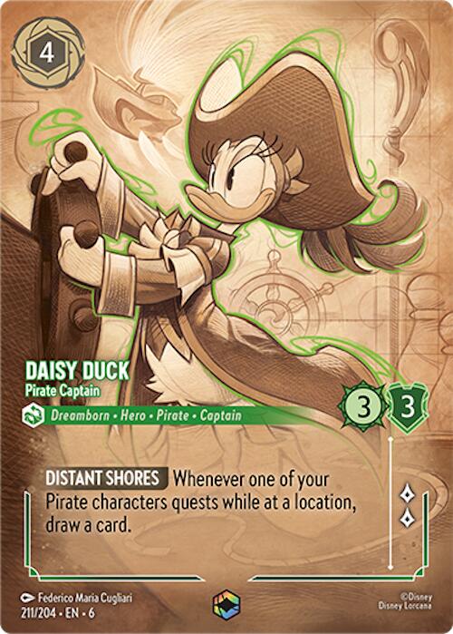 Daisy Duck - Pirate Captain (Enchanted) (211/204) [Azurite Sea] | Local Legends