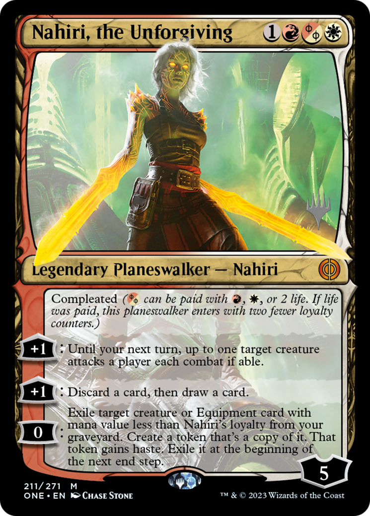 Nahiri, the Unforgiving (Promo Pack) [Phyrexia: All Will Be One Promos] | Local Legends