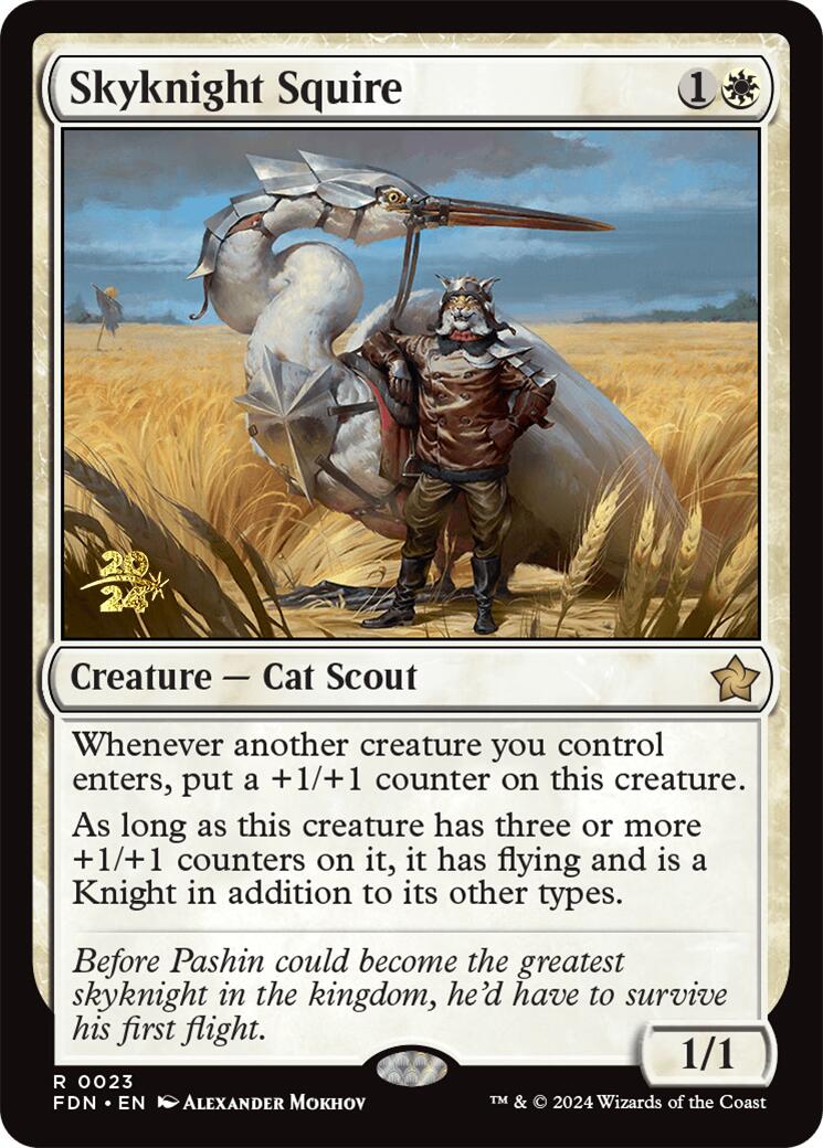 Skyknight Squire [Foundations Prerelease Promos] | Golgari Games