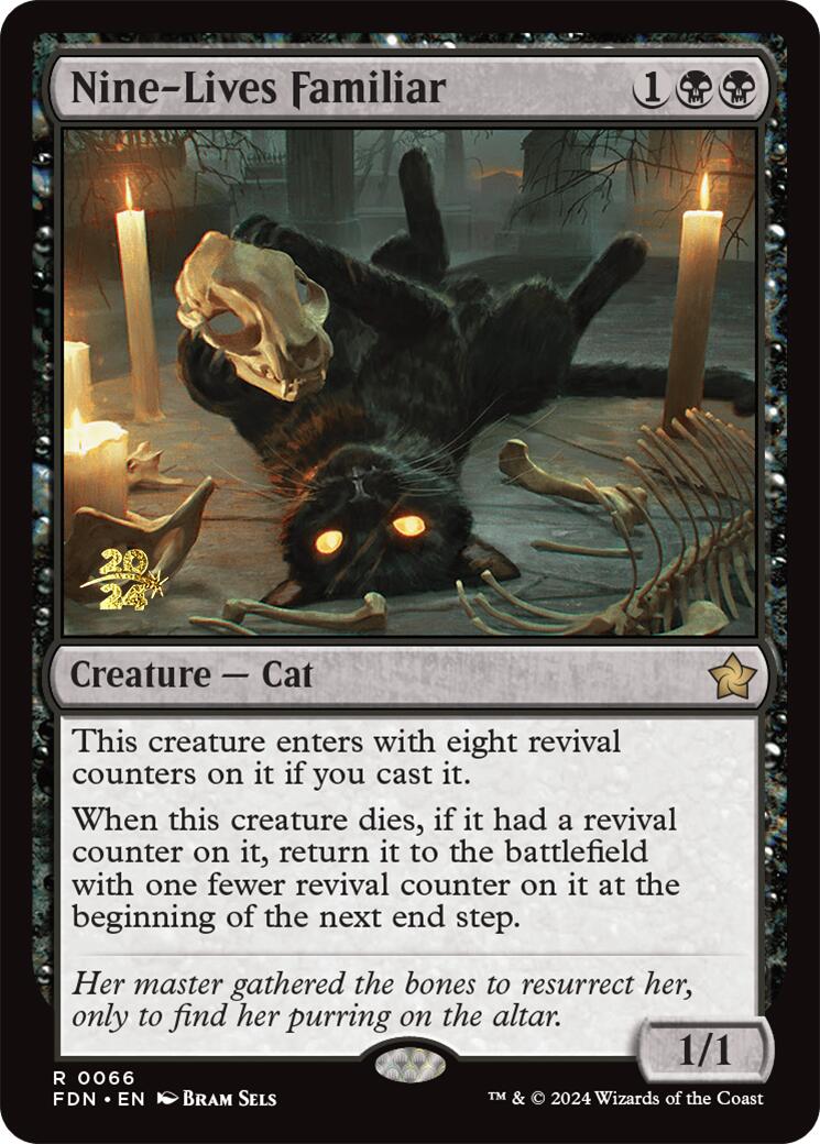 Nine-Lives Familiar [Foundations Prerelease Promos] | Local Legends