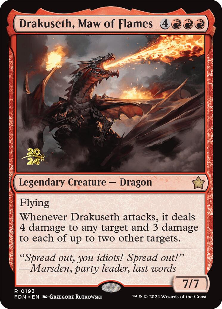 Drakuseth, Maw of Flames [Foundations Prerelease Promos] | Local Legends