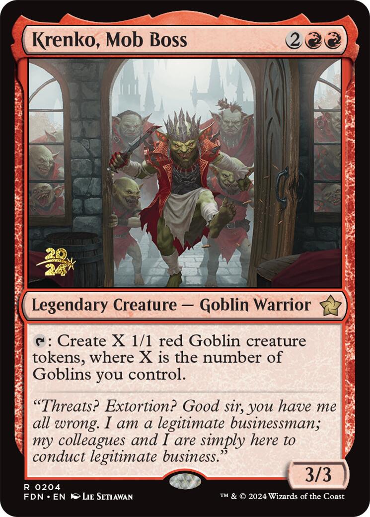 Krenko, Mob Boss [Foundations Prerelease Promos] | Local Legends