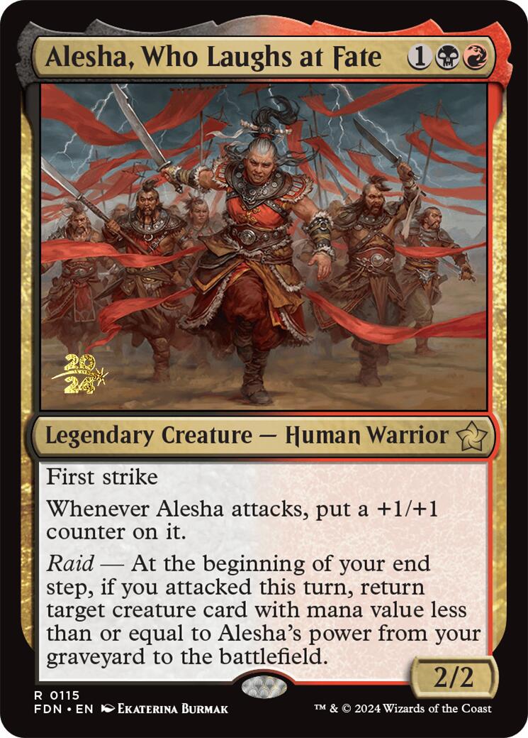 Alesha, Who Laughs at Fate [Foundations Prerelease Promos] | Golgari Games