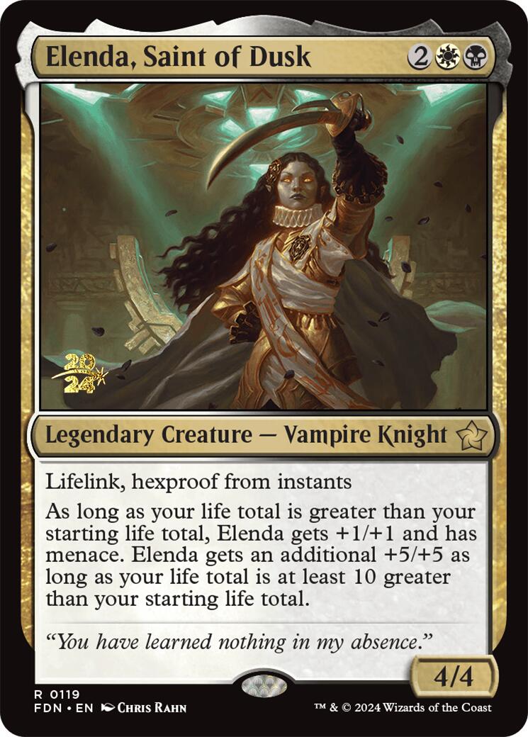 Elenda, Saint of Dusk [Foundations Prerelease Promos] | Local Legends