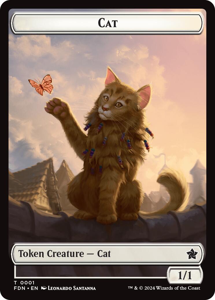 Spirit // Cat (0001) Doubled-Sided Token [Foundations Tokens] | Local Legends