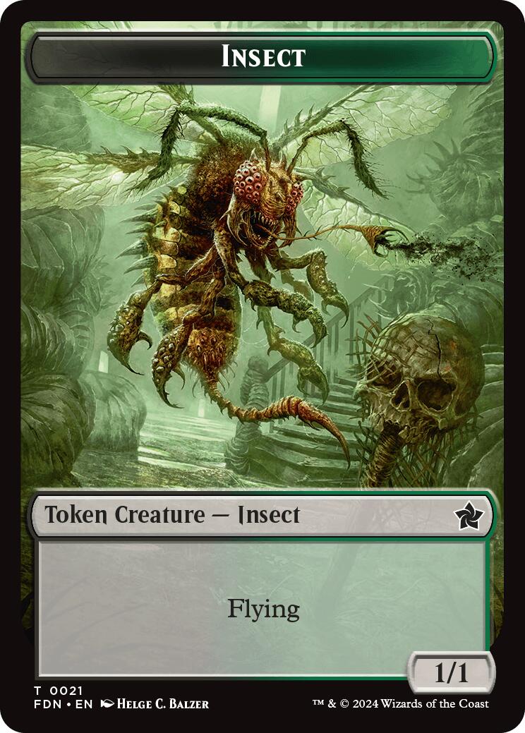 Goblin // Insect Doubled-Sided Token [Foundations Tokens] | Local Legends