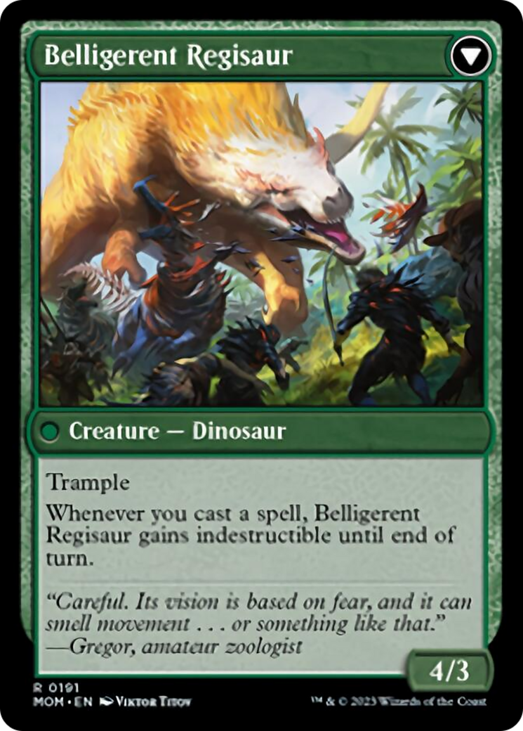 Invasion of Ixalan // Belligerent Regisaur [March of the Machine] | Golgari Games