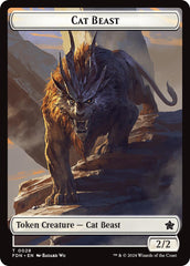 Cat Beast // Dragon (0017) Double-Sided Token [Foundations Tokens] | Local Legends