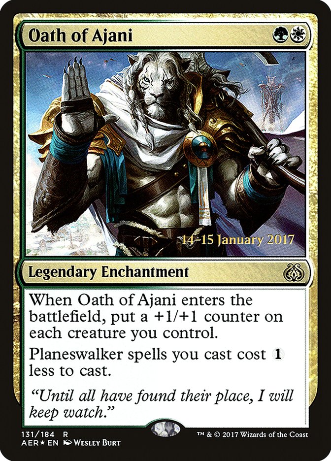Oath of Ajani [Aether Revolt Prerelease Promos] | Local Legends