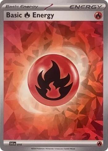 Basic Fire Energy (010) (Cracked Ice Holo) [Scarlet & Violet: Stellar Crown] | Local Legends