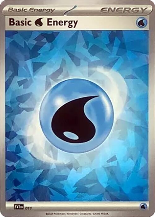 Basic Water Energy (011) (Cracked Ice Holo) [Scarlet & Violet: Stellar Crown] | Local Legends