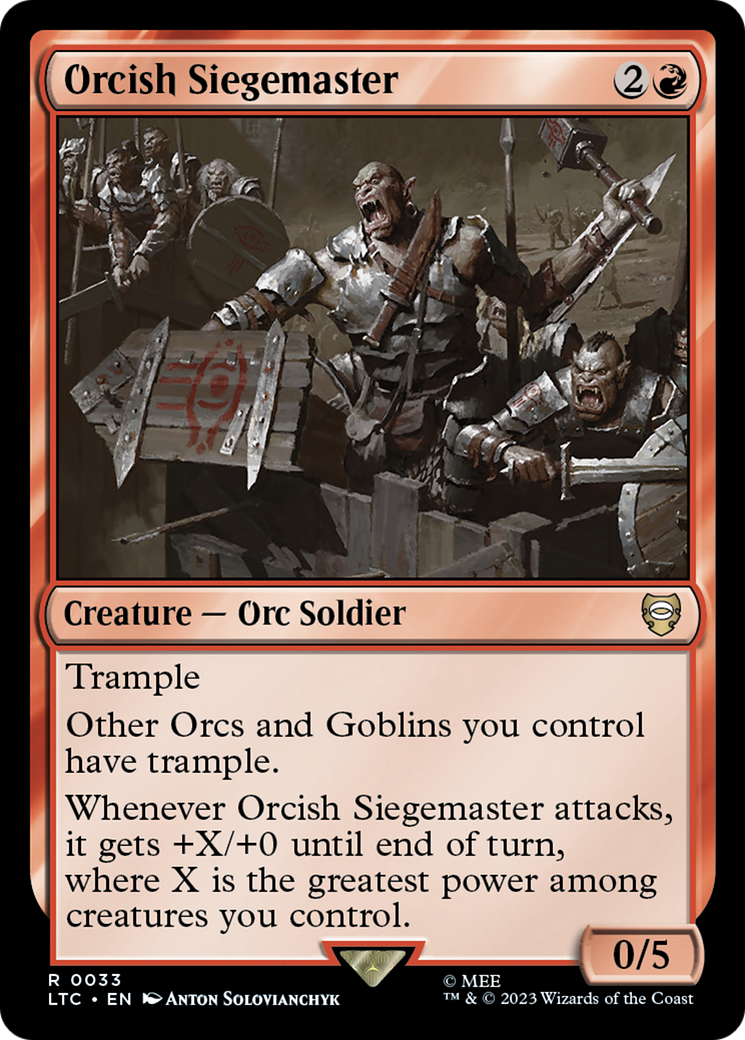 Orcish Siegemaster [The Lord of the Rings: Tales of Middle-Earth Commander] | Golgari Games