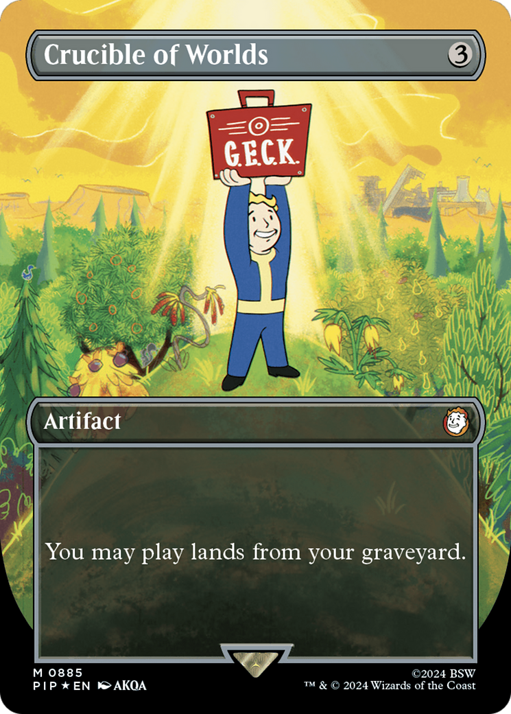 Crucible of Worlds (Borderless) (Surge Foil) [Fallout] | Local Legends