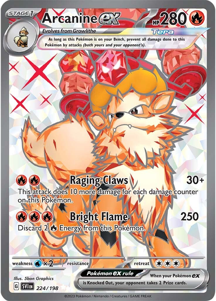 Arcanine ex (224/198) [Scarlet & Violet: Base Set] | Golgari Games