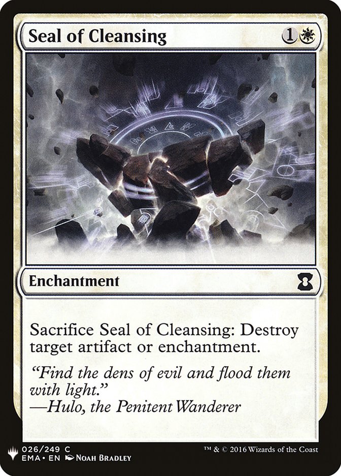 Seal of Cleansing [Mystery Booster] | Local Legends