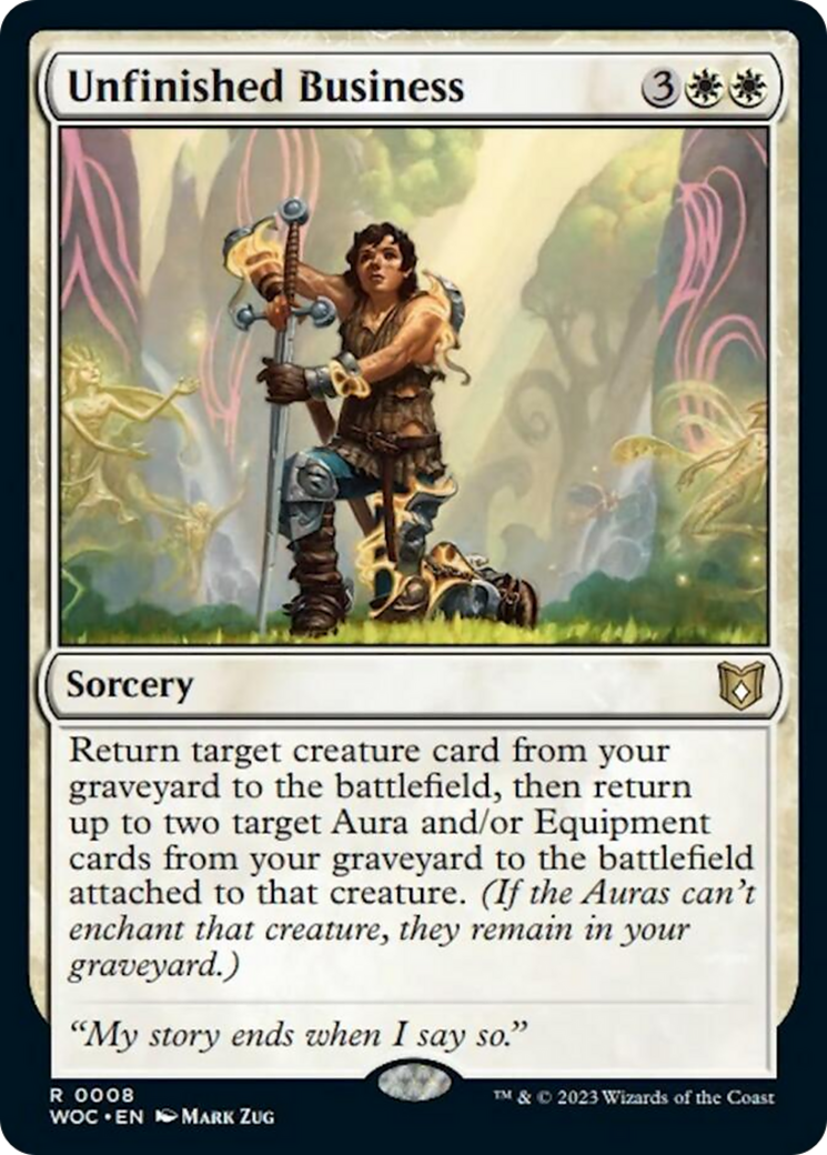 Unfinished Business [Wilds of Eldraine Commander] | Local Legends