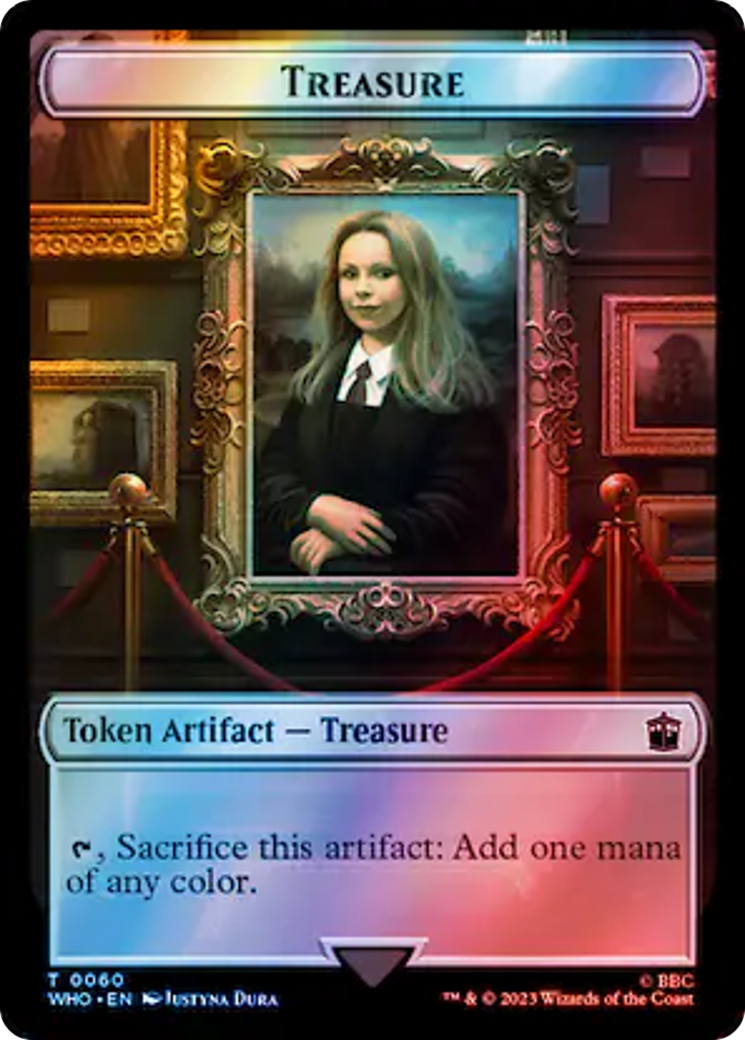 Alien Rhino // Treasure (0060) Double-Sided Token (Surge Foil) [Doctor Who Tokens] | Local Legends