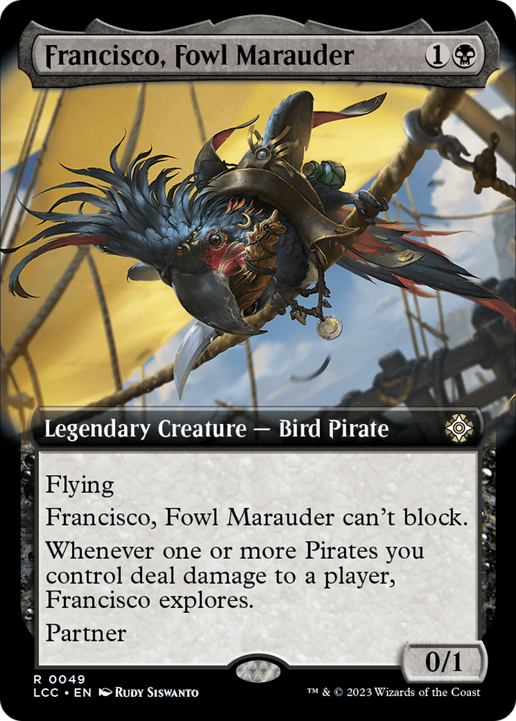 Francisco, Fowl Marauder (Extended Art) [The Lost Caverns of Ixalan Commander] | Local Legends
