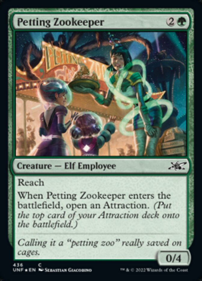 Petting Zookeeper (Galaxy Foil) [Unfinity] | Golgari Games