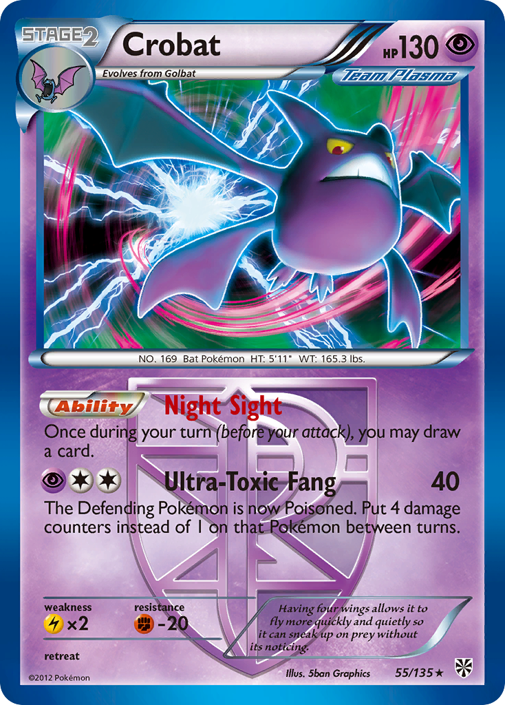 Crobat (55/135) [Black & White: Plasma Storm] | Local Legends