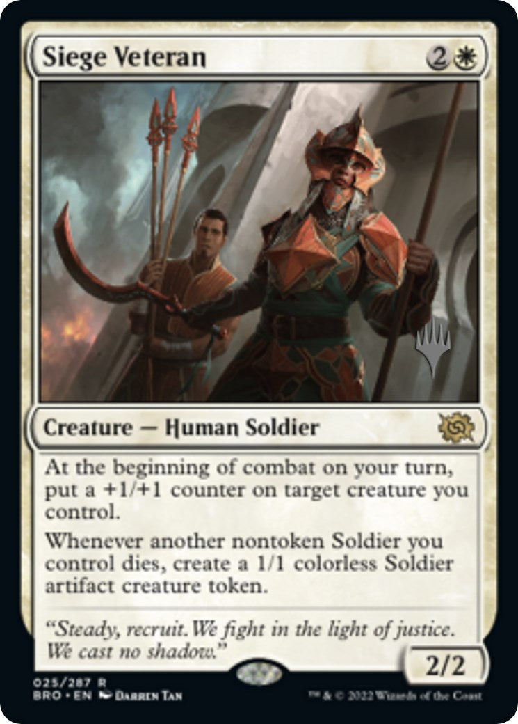 Siege Veteran (Promo Pack) [The Brothers' War Promos] | Local Legends