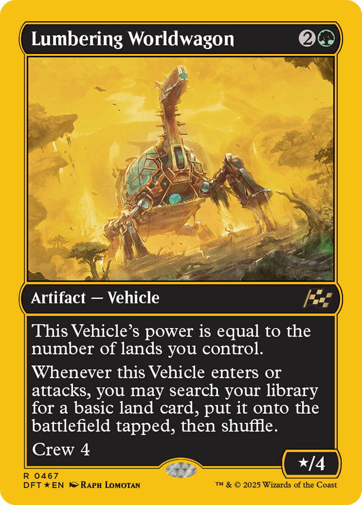 Lumbering Worldwagon (First-Place Foil) [Aetherdrift] | Local Legends