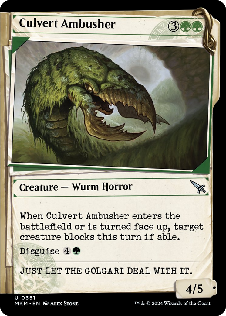 Culvert Ambusher (Showcase) [Murders at Karlov Manor] | Local Legends