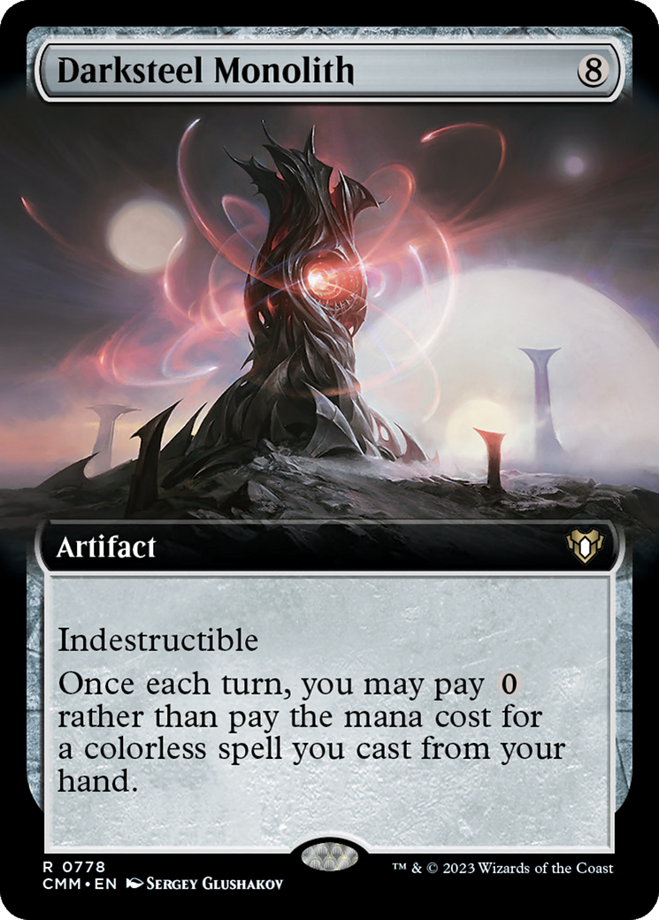 Darksteel Monolith (Extended Art) [Commander Masters] | Local Legends