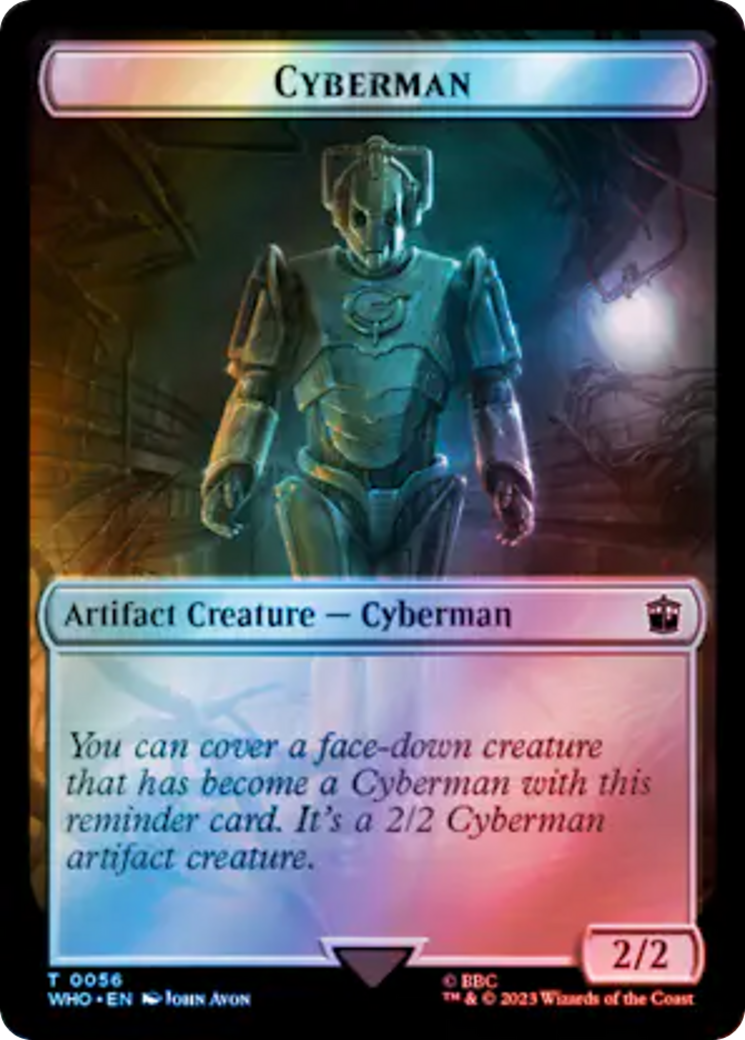 Soldier // Cyberman Double-Sided Token (Surge Foil) [Doctor Who Tokens] | Local Legends