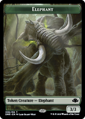 Elephant // Cat (008) Double-Sided Token [Dominaria Remastered Tokens] | Local Legends