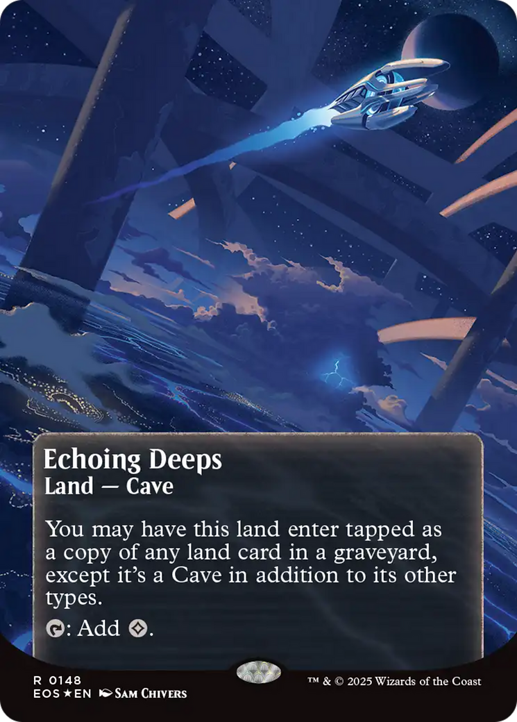 Echoing Deeps (0148) (Borderless) (Galaxy Foil) [Edge of Eternities: Stellar Sights] | Local Legends