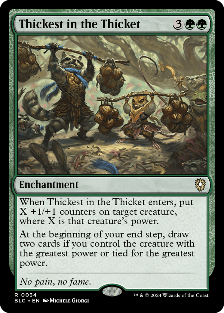 Thickest in the Thicket [Bloomburrow Commander] | Local Legends