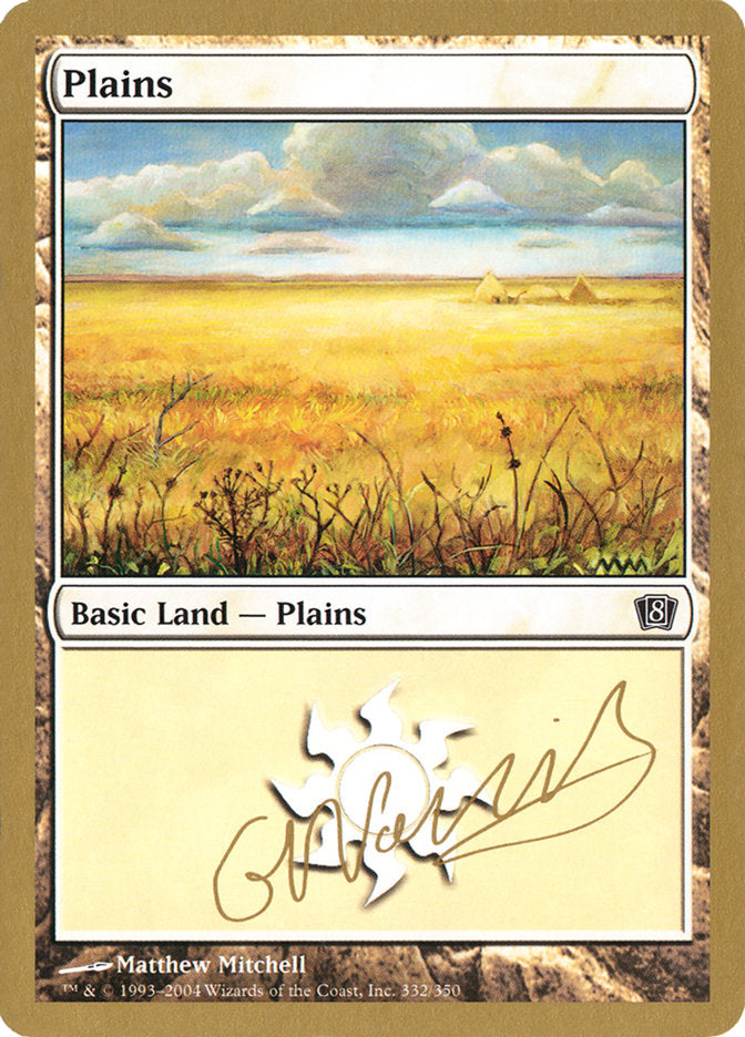 Plains (gn332) (Gabriel Nassif) [World Championship Decks 2004] | Golgari Games