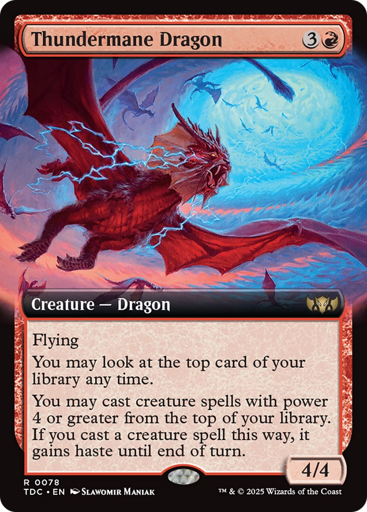 Thundermane Dragon (Extended Art) [Tarkir: Dragonstorm Commander] | Local Legends