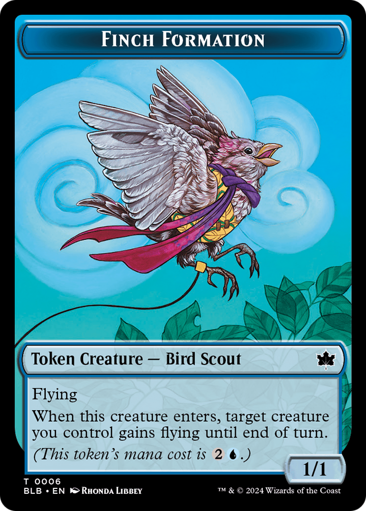 Finch Formation Token [Bloomburrow Tokens] | Golgari Games