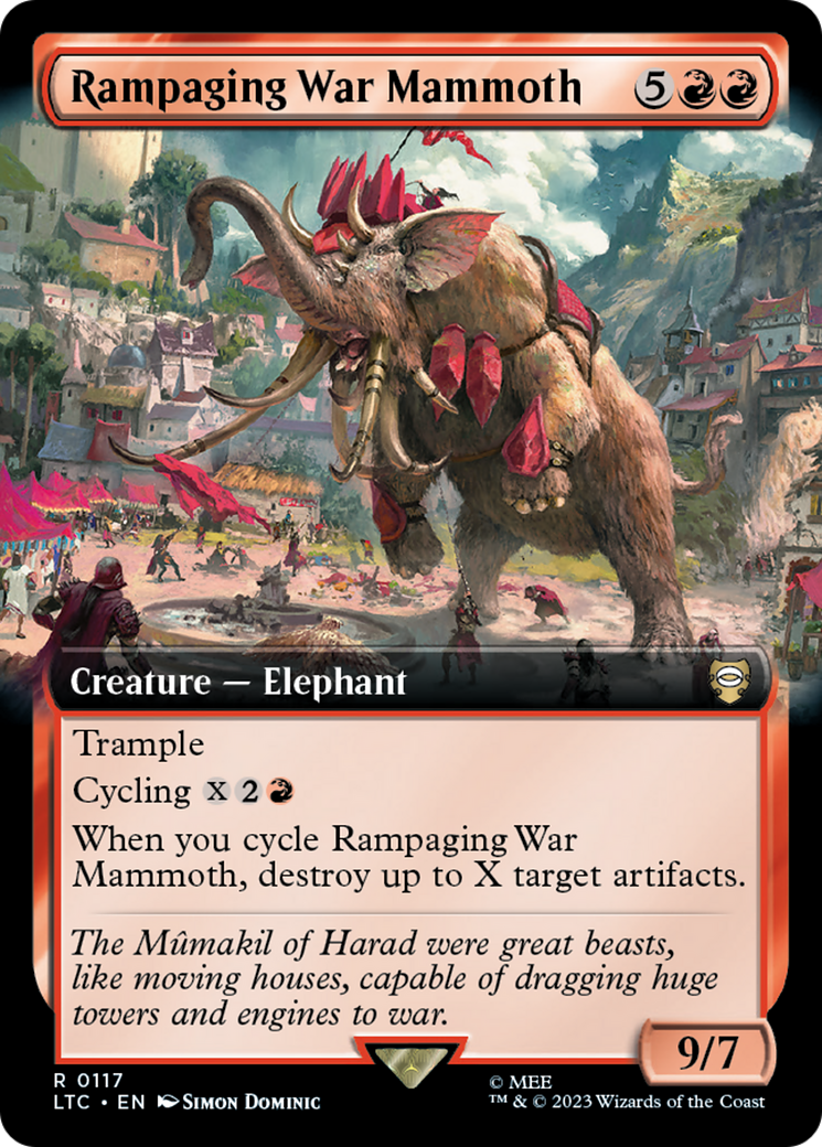 Rampaging War Mammoth (Extended Art) [The Lord of the Rings: Tales of Middle-Earth Commander] | Local Legends