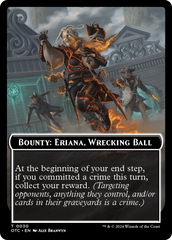 Bounty: Eriana, Wrecking Ball // Bounty Rules Double-Sided Token [Outlaws of Thunder Junction Commander Tokens] | Golgari Games