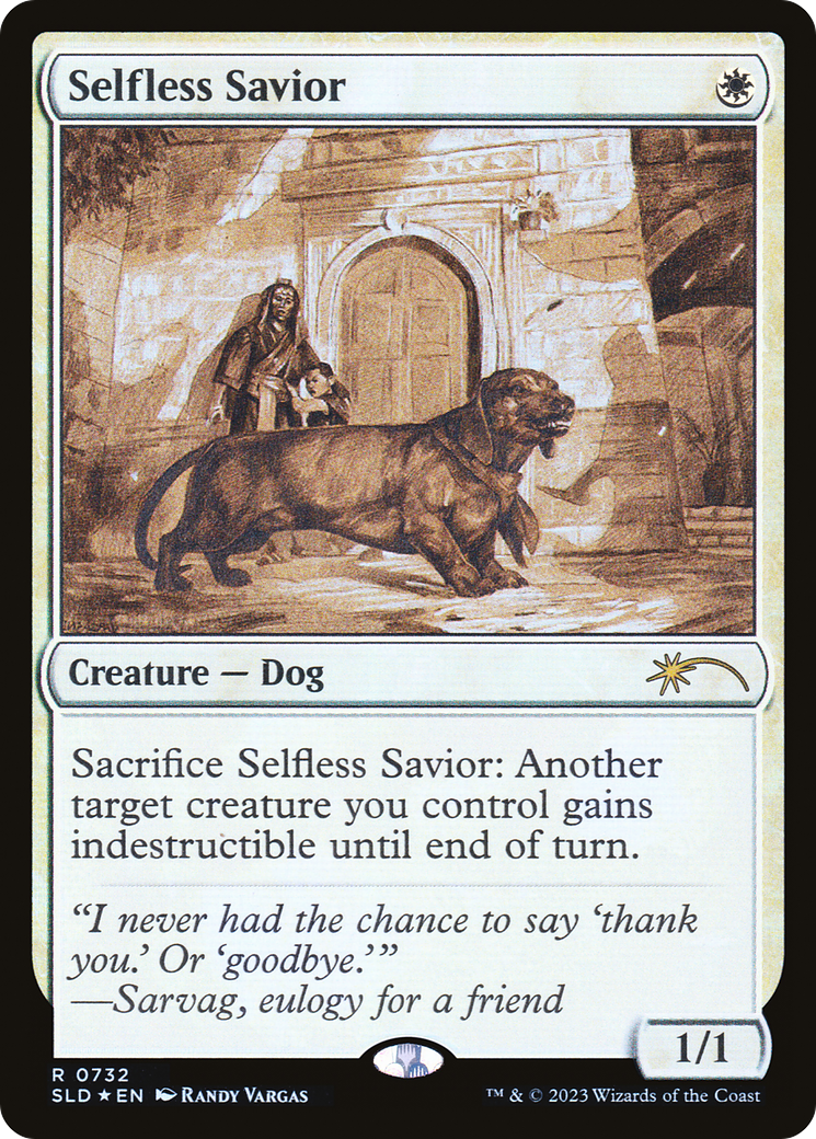 Selfless Savior (Sketch) [Secret Lair Drop Promos] | Local Legends