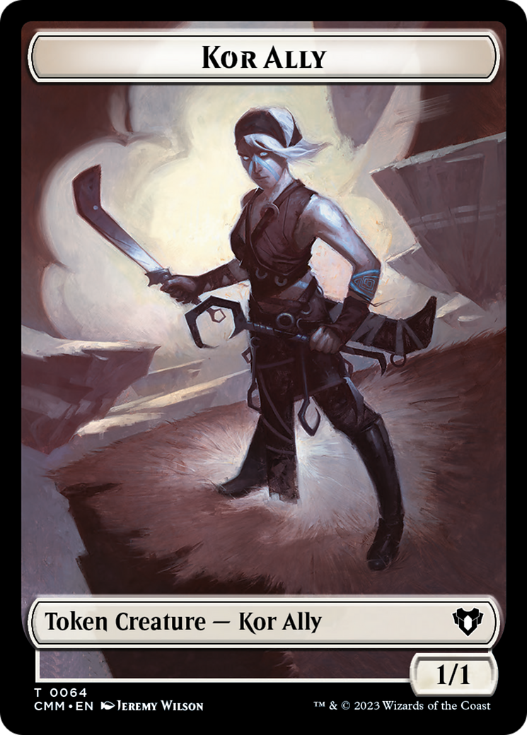 Wall // Kor Ally Double-Sided Token [Commander Masters Tokens] | Golgari Games