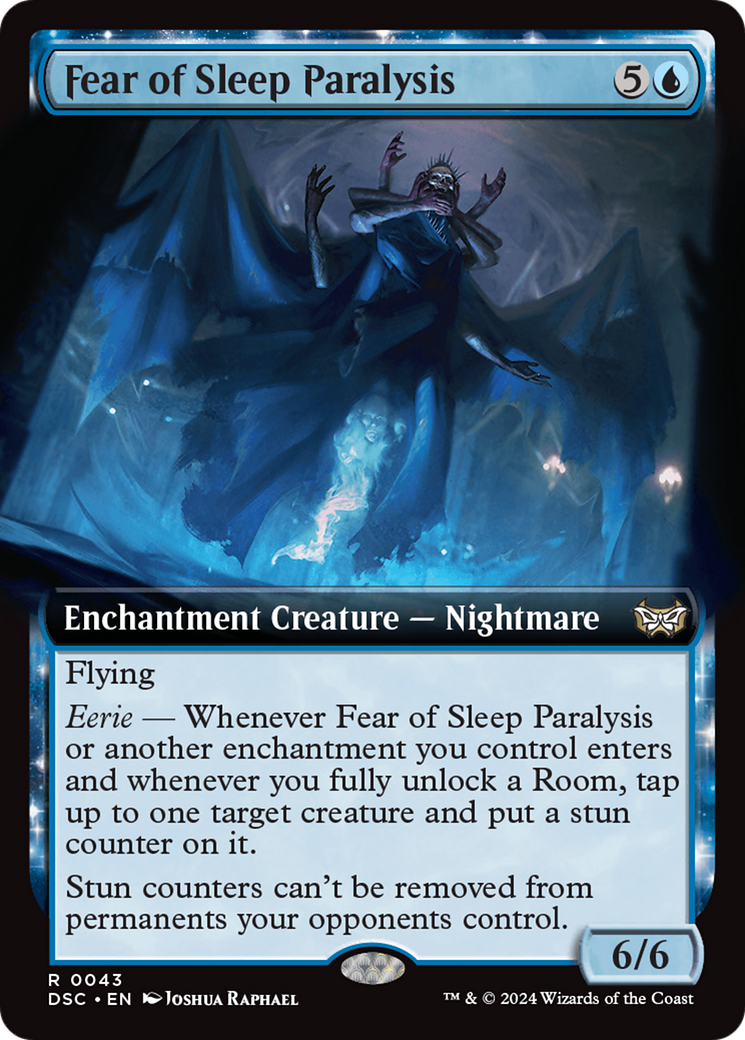 Fear of Sleep Paralysis (Extended Art) [Duskmourn: House of Horror Commander] | Golgari Games