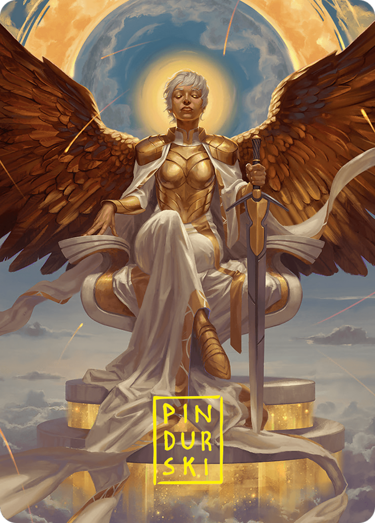 Herald of Eternal Dawn Art Card (27/54) (Gold-Stamped Signature) [Foundations Art Series] | Local Legends