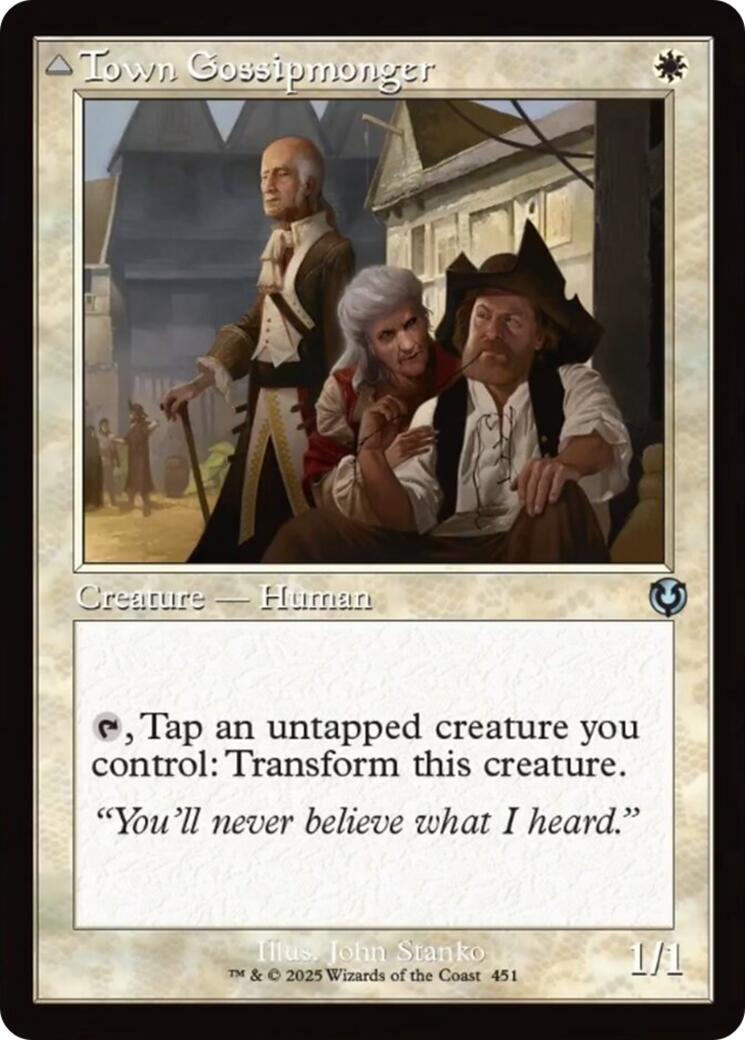 Town Gossipmonger // Incited Rabble (Retro Frame) [Innistrad Remastered] | Local Legends